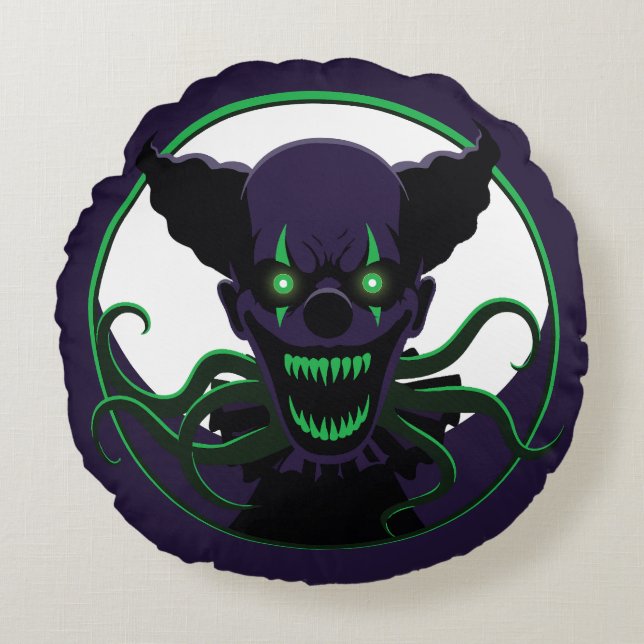 tentakelclown rond kussen (Voorkant)