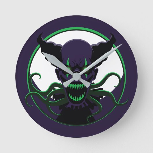 tentakelclown ronde klok (Voorkant)