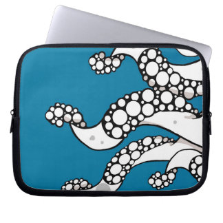 Tentakels (blauw) laptophoes laptop sleeve