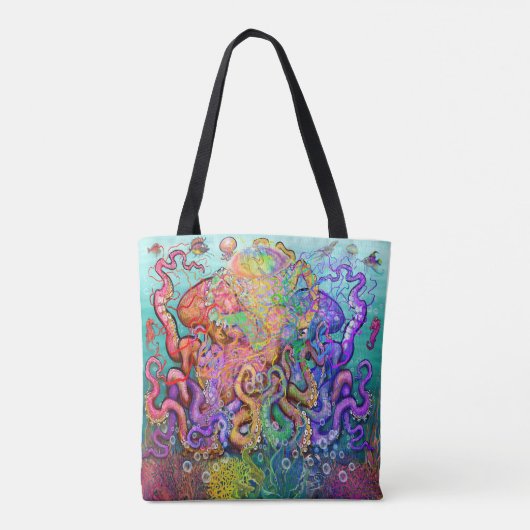 Tentakels Canvas tas (Achterkant)