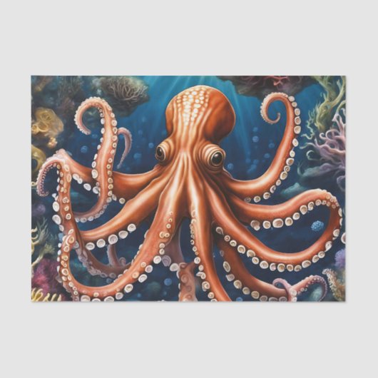 Tentakels diep Zee Tissuepapier (Voorkant)