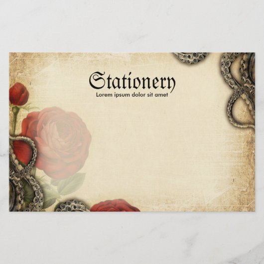 Tentakels En Rozen Briefpapier (Voorkant)