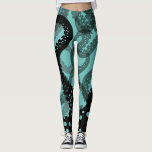 Tentakels, gevlekte groene Leggings voor zeelieden