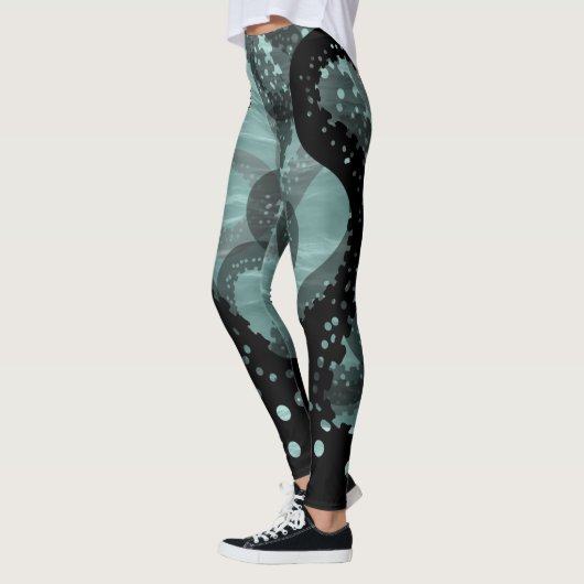 Tentakels, groen seafoam in de Leggings van het Ze (Links)