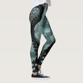 Tentakels, groen seafoam in de Leggings van het Ze (Rechts)