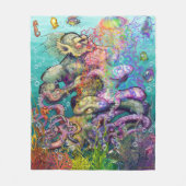 Tentakels in de knoop fleece deken (Voorkant)