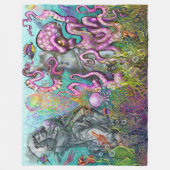 Tentakels in de knoop fleece deken (Voorkant)