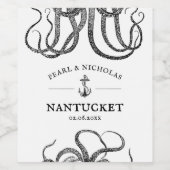 Tentakels van de Liefde | Octopus Thema Wijn Etiket (Enkel label)