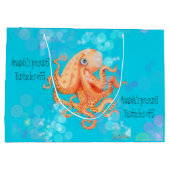 Tentakels van gepersonaliseerde octopus met bellen groot cadeauzakje (Achterkant)