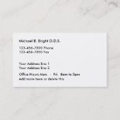 Tental Office Nice Smile Visitekaartje (Achterkant)