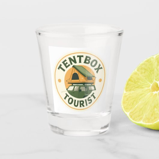 Tentbox Toerist Shot Glas (Voorkant)