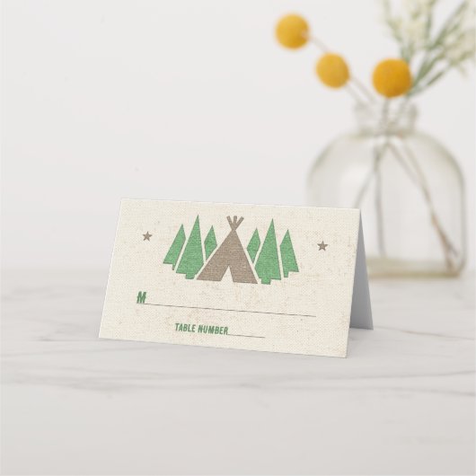 Tentdoek Buitenshuis Camping Bar Mitzvah Plaatskaartje (Voorkant)