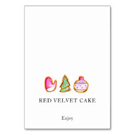 Tented Food Label Kerst Bakken Cookie Exchange Kaart