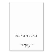 Tented Food Label Trouwbuffet Zwart Wit