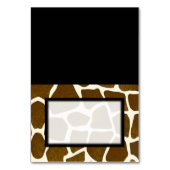 Tented Giraffe Print Blank Place Card Tablecard Kaart (Voorkant)