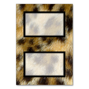 Tented Leopard Print Blank Place Card Tafelkaart Kaart