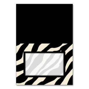 Tented Zebra Print Blank Place Card Tafelkaart Kaart