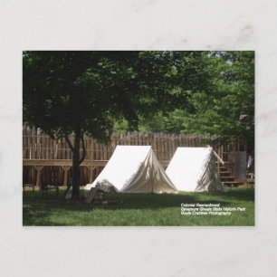 Tenten in het historische park van Sycamore Shoals Briefkaart
