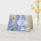 Tentnummer Tent Kaart Dragonfly Butterfly Floral (Gele Bloem)