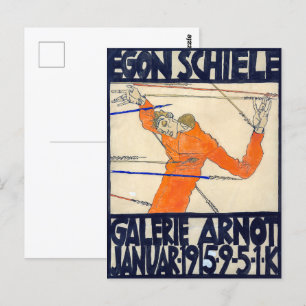 Tentoonstelling in Arnot Gallery Egon Schiele Briefkaart