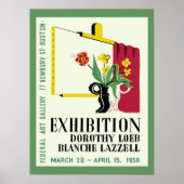 Tentoonstelling van Amerikaanse vrouwelijke schild Poster (Voorkant)