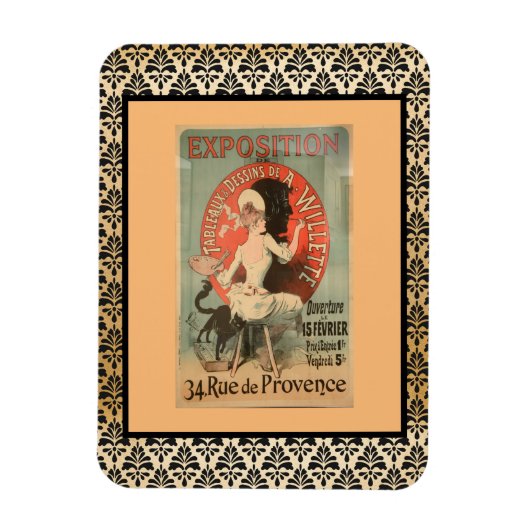 Tentoonstelling van Franse kunstenaar Willette Magneet (Verticaal)