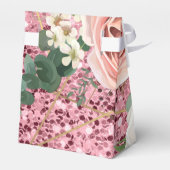 Tentpapier Favor Box Geometrische tuin Roos Glitte Bedankdoosjes (Achterkant)