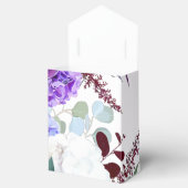 Tentpapier Favor Box Lavendel Hibiscus op wit Bedankdoosjes (Geopend)