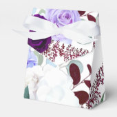 Tentpapier Favor Box Lavendel Hibiscus op wit Bedankdoosjes (Voorkant Zijde)