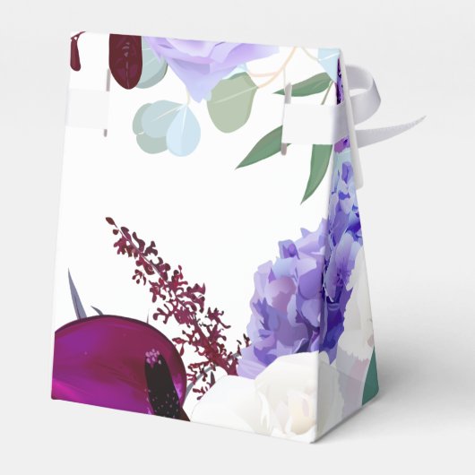 Tentpapier Favor Box Lavendel Hibiscus op wit Bedankdoosjes (Achterkant)