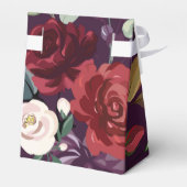 Tentpapier Favor Box Plum Paarse Rozen Gouden Geom Bedankdoosjes (Achterkant)