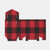 Tentpapier Favor Box Rood Plaid Zwart Beer Bedankdoosjes (Uitgevouwen)