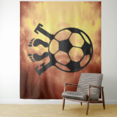 Tenture - Crowned Goal – Royal Passion for Footbal Wandkleed (In situ)