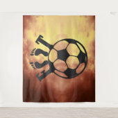 Tenture - Crowned Goal – Royal Passion for Footbal Wandkleed (Voorkant)