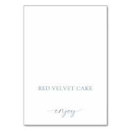 Tentvormig voedsel label huwelijksbuffet Stofblauw Kaart