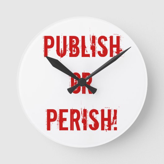 Tenure Clock - Pubish of Perish Ronde Klok (Voorkant)
