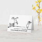 Tenure Felicitaties Edward Lear Cartoon Vliegen Kaart (Gele Bloem)