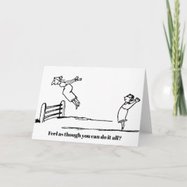 Tenure Felicitaties Edward Lear Cartoon Vliegen Kaart