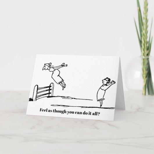 Tenure Felicitaties Edward Lear Cartoon Vliegen Kaart (Voorkant)