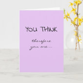 Tenure Felicitaties (Ik denk dus ik ben) Kaart (Gele Bloem)