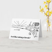 Tenure feliciteert Edw. Lear Cartoon Chillin' Kaart (Gele Bloem)