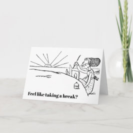 Tenure feliciteert Edw. Lear Cartoon Chillin' Kaart