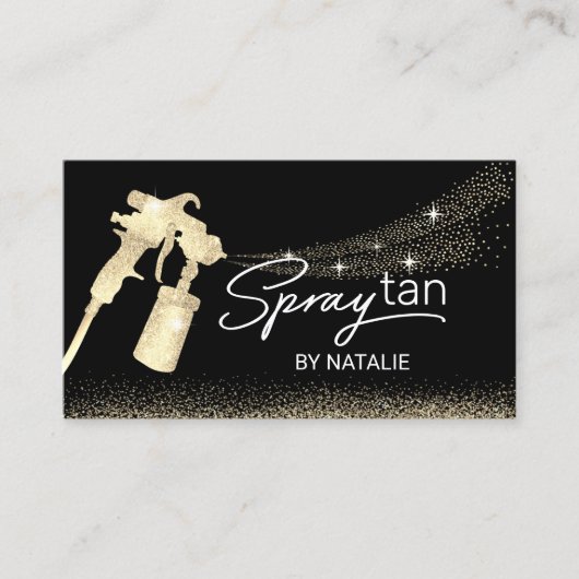 Tenzij het Tanning Mobile Spray Tan Chic Black en  Visitekaartje (Voorkant)