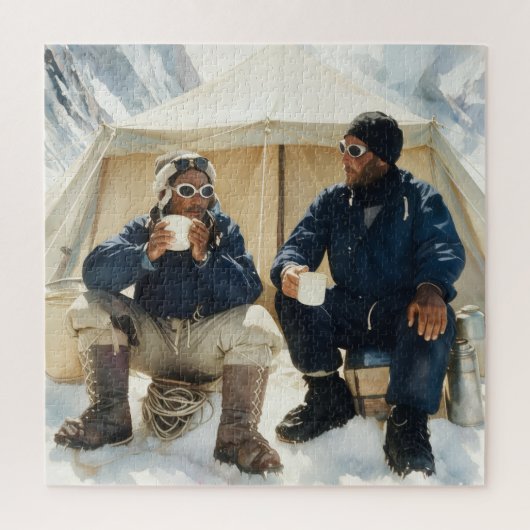 Tenzing Norgay Edmund Hillary De Everest Overwinne Legpuzzel (Verticaal)