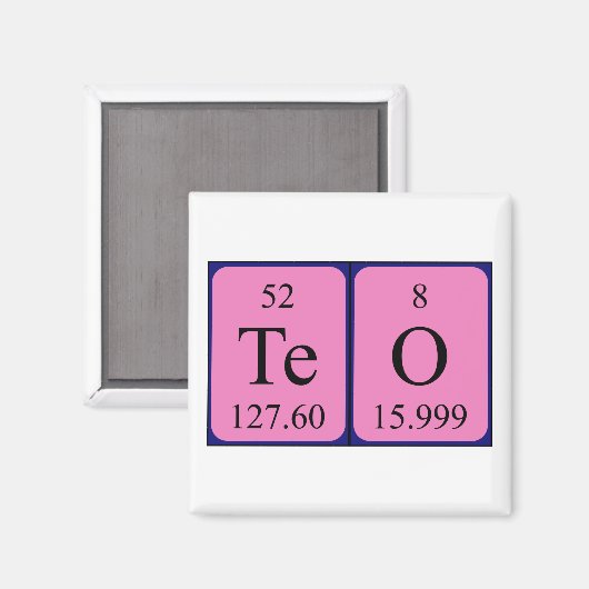 Teo periodieke table name magnet (Voorkant / Achterkant)
