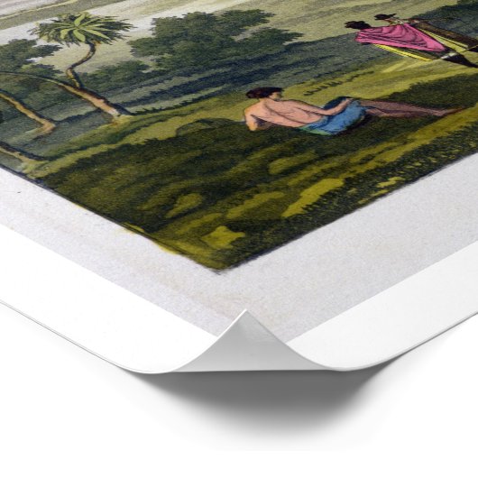 Teocalli, de Grote tempel in Tenochtitlan, Mexico Poster (Hoek)