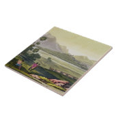 Teocalli, de Grote tempel in Tenochtitlan, Mexico Tegeltje (Zijkant)