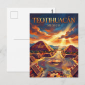 Teotihuacán Mexico Briefkaart (Voorkant / Achterkant)