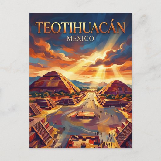 Teotihuacán Mexico Briefkaart (Voorkant)
