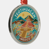 Teotihuacan Mexico Metalen Ornament (Rechts)
